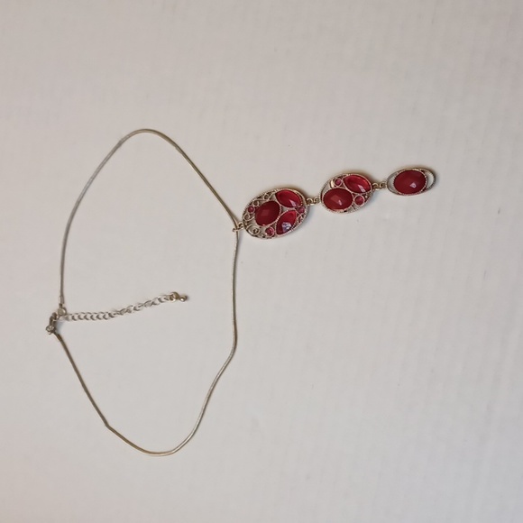 $4 Add-on Red Bejeweled Necklace Charm - Picture 3 of 4